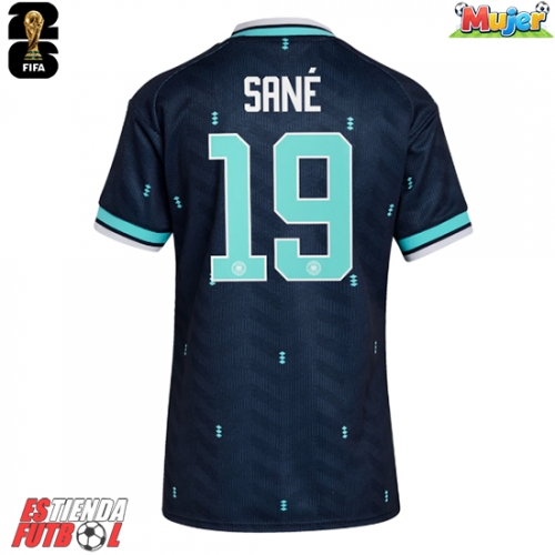 Alemania Leroy Sane #19 Segunda Equipación Mujer Mundial 2026 Manga Corta